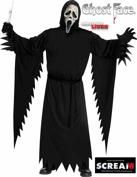 Ghost Face Aged Adult Costume, One Size