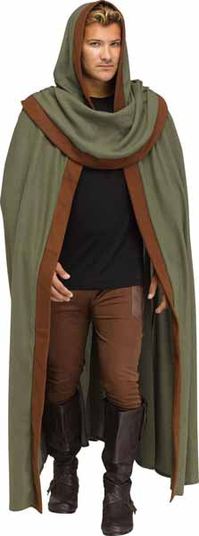 Woodland Warrior Costume Cloak, One Size