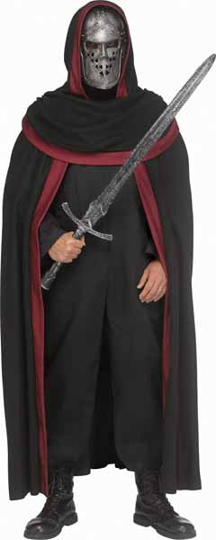 Iron Knight Adult Costume with Hooded Robe and Mask
