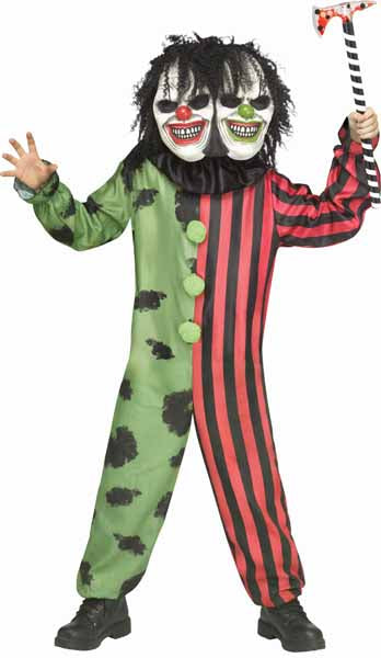 Two-Headed Clown Child Costume, Medium 8/10