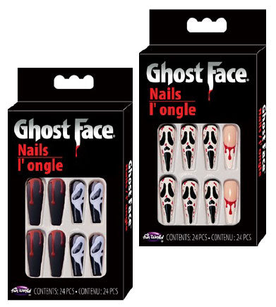 Ghost Face Costume Nails, Assorted
