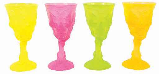 7-Inch Summerween Skull Goblet, Assorted Colors