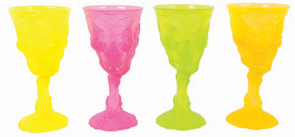 7-Inch Summerween Skull Goblet, Assorted Colors