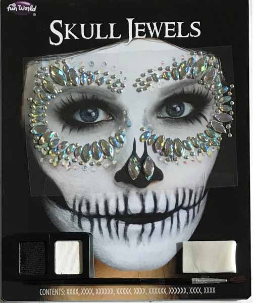 Glam Skeleton Facial Jewelry Stones