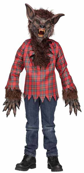 Brown Werewolf Child Costume, Medium 8-10