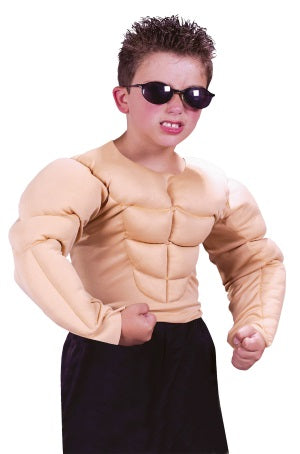 Kids' Padded Muscle Costume Shirt, Large 12-14