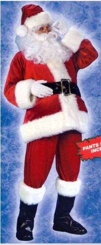 RICH VELVET SANTA SUIT XL RED 50-54