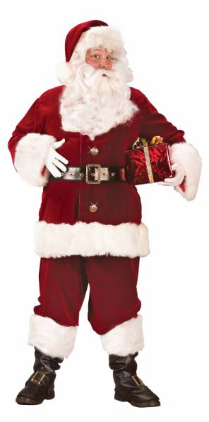 Deluxe Crimson Red Santa Suit, Adult Standard (40-48)