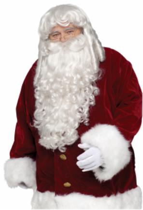 Super Deluxe Santa Wig & Beard Set