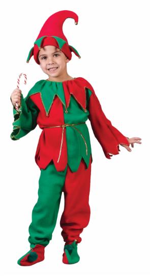 Child Christmas Elf Costume Set, Size 12-14