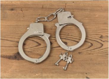 Lightweight Metal Costume Handcuffs with Key