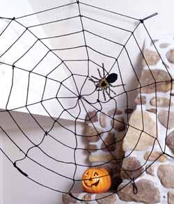 5 ft Black Rope Spider Web Halloween Decoration