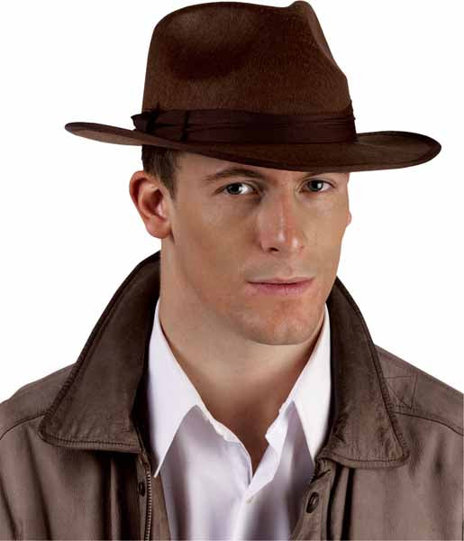 Brown Fedora Costume Hat