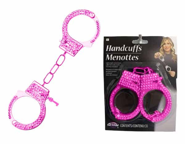 Pink Rhinestone Handcuffs