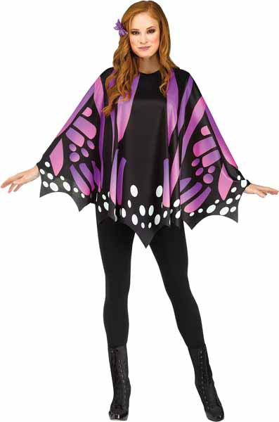 Purple Butterfly Wing Poncho