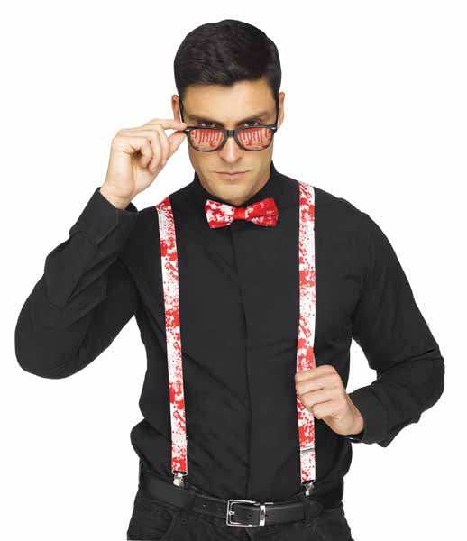 Bloody Spooky Halloween Costume Suspenders