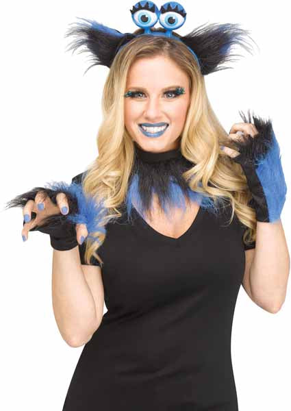 Blue Light-Up Monster Costume Kit