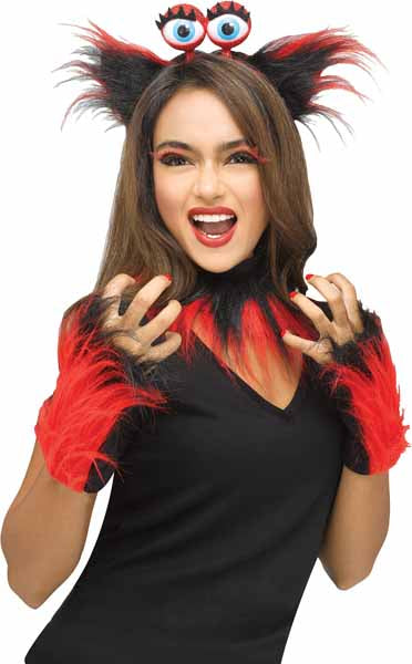 Red Light-Up Monster Costume Kit