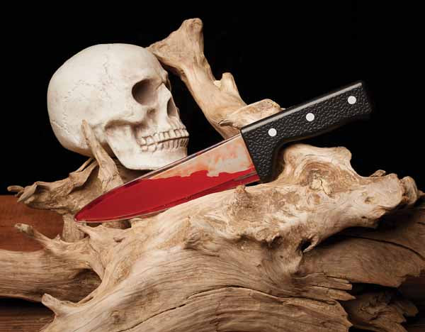 13-Inch Bleeding Kitchen Knife Costume Prop