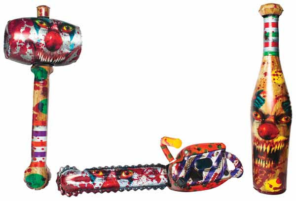 Killer Clown Inflatable Chainsaw Costume Prop