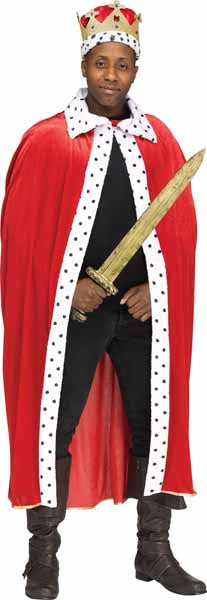 Adult King Robe & Crown Costume Set