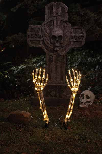 Light-Up Skeleton Arms Halloween Decoration