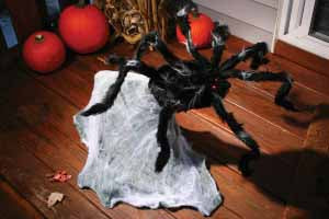 36-Inch Jumping Plush Spider Halloween Decoration