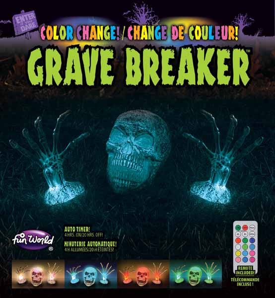 Color Changing Grave Breaker Halloween Decoration with Remote