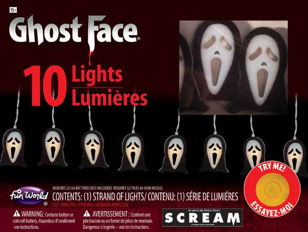 Ghost Face String Lights, 10 Lights