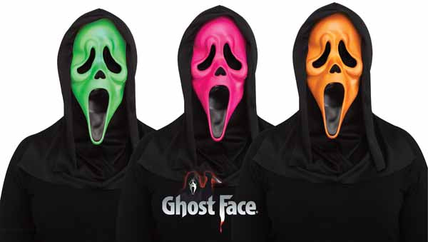 Fluorescent Green Ghost Face Mask