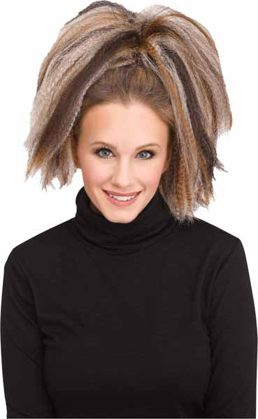 Blonde/Light Brown Crimped Costume Wiglet