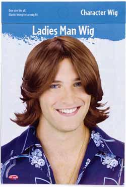 Ladies' Man Brown Costume Wig