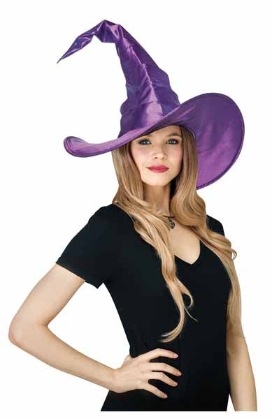 Curved Purple Witch Hat
