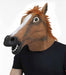 Realistic Horse Head Mask with Faux Fur Mane