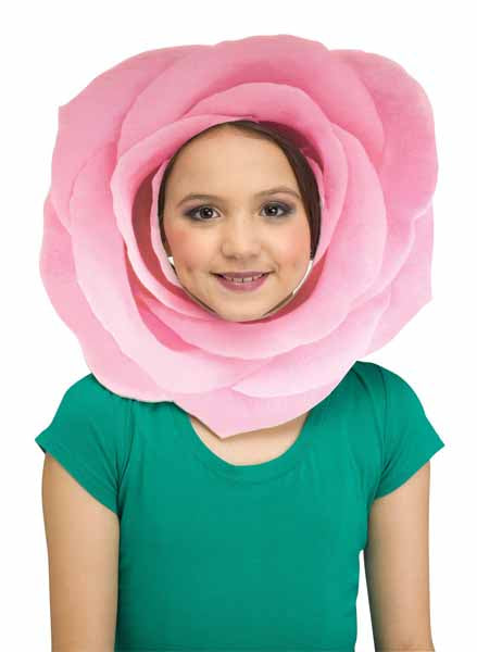 Pink Rose Fun Flower Face Mask