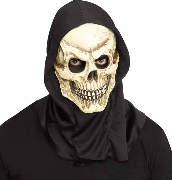 Brown Skull Mask with Hood