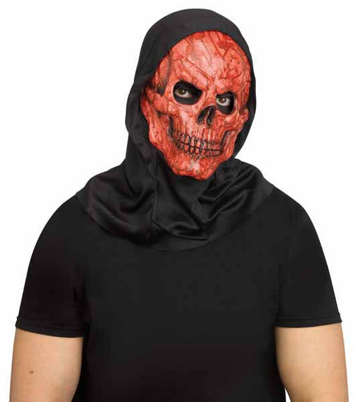 Masque de crâne ensanglanté avec capuche