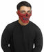 Red Rhinestone Half Skull Mask for Adults