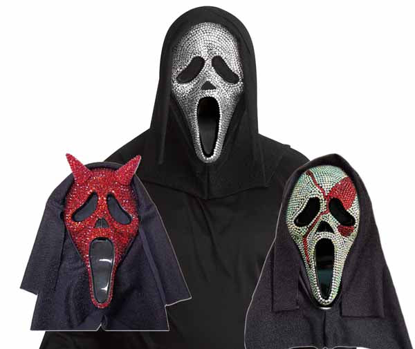 Ghost Face Bling Mask, Assorted Styles