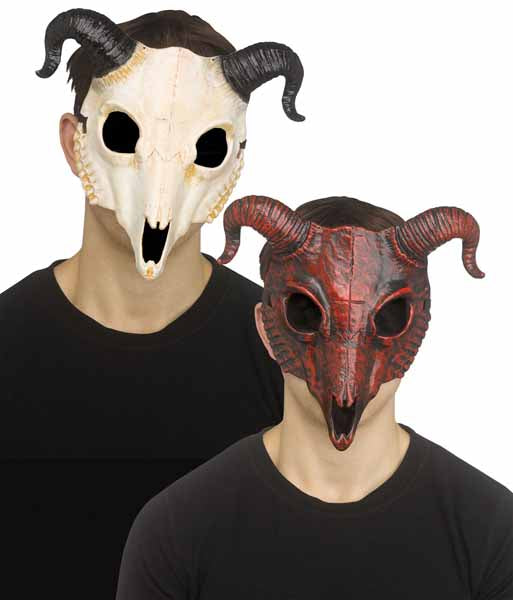 Big Horn Skull Mask, Assorted