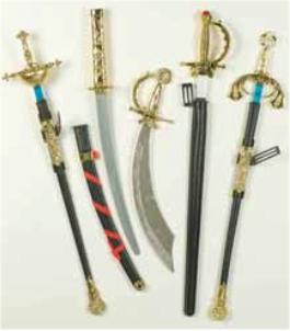 26-Inch Jeweled Handle Costume Sword