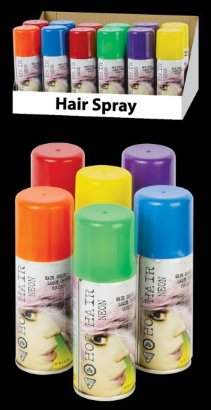 Fun World Fluorescent Hair Spray, Assorted Colors