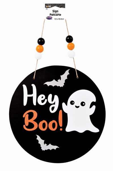 12-Inch Happy Halloween Sign, Boo Design