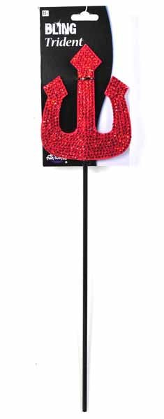 Red Bling Diva Trident Wand