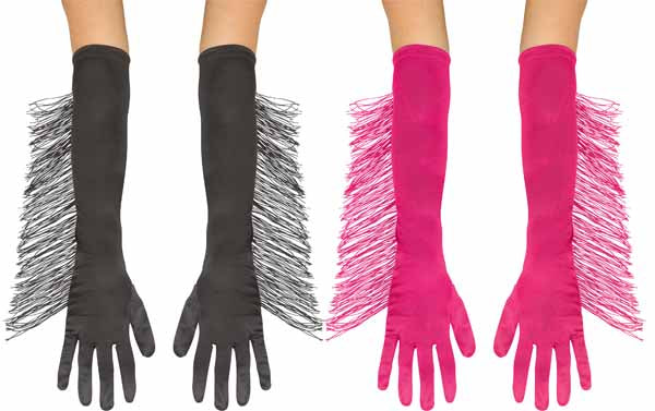 Adult Long Fringe Costume Gloves