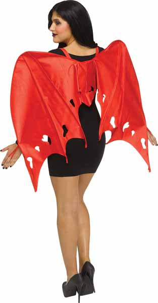 Red Satin Costume Wings