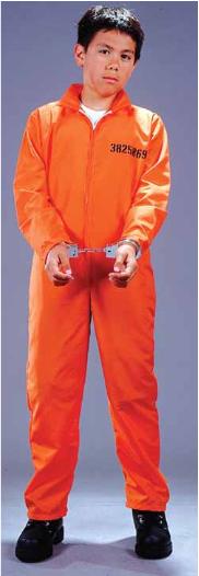 Got Busted Child Prisoner Costume, Medium 8-10