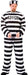 Men's Jailbird Convict Costume, One Size