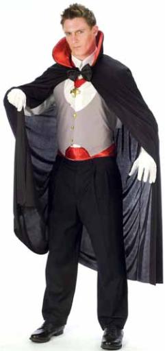 Men's Complete Vampire Costume Set, One Size