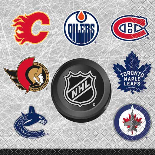 NHL Hockey Luncheon Napkins, 16 Pack